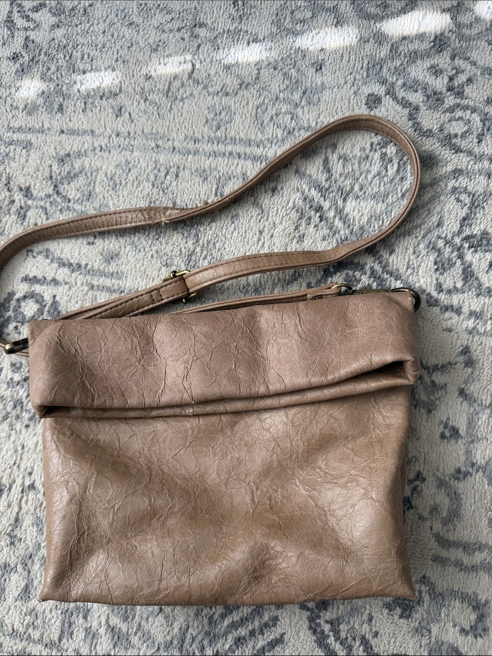 Anthropologie Fold-Top Crossbody Bag -